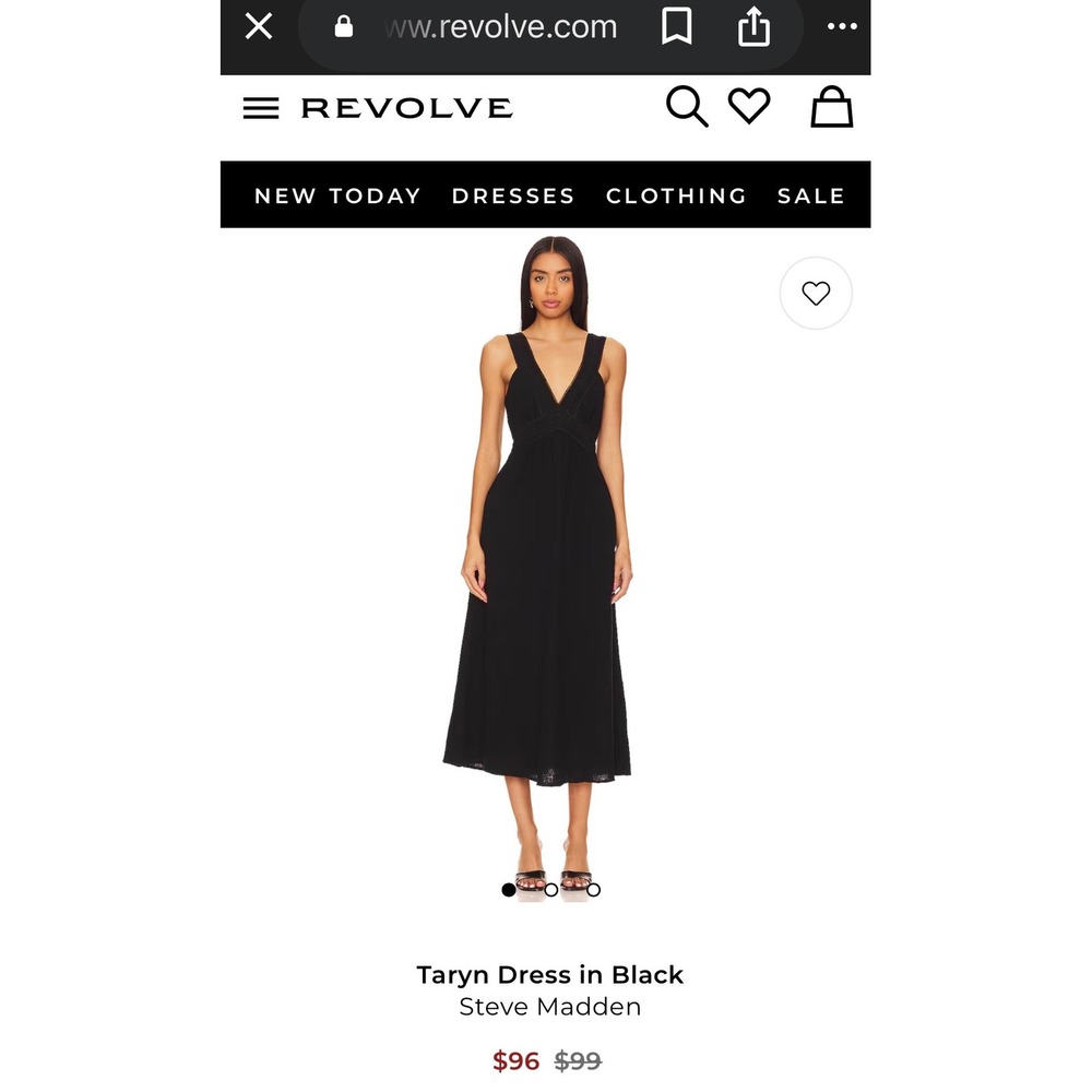 Steve Madden Taryn Dress Black‎ Cotton Gauze Tiered Midi Sleeveless BN28700N XS